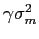 $\gamma \sigma^2_m$