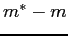 $m^*-m$