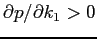 $\partial p/\partial k_1 >0$