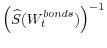 \displaystyle \left( \widehat{S}(W_{t}% ^{bonds})\right) ^{-1}