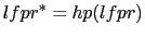 LaTex Encoded Math: \displaystyle lfpr^{\ast}=hp(lfpr)