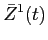 LaTex Encoded Math: \displaystyle \bar{Z}^{1}(t)