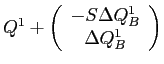  Q^{1} + \left (\begin{array}{c}- S\Delta Q^{1}_{B} \\ \Delta Q^{1}_{B} \end{array} \right )