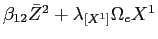  \beta_{12} \bar{Z}^{2} + \lambda_{[X^{1}]} \Omega_{e} X^{1}