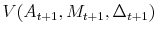  V(A_{t+1}, M_{t+1}, \Delta_{t+1}) 
