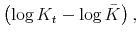  \left( \log K_{t}-\log\bar{K}\right) ,