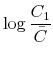 \displaystyle \log\frac{C_{1}}{\bar{C}}