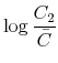 \displaystyle \log\frac{C_{2}}{\bar{C}}
