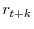 r_{t+k}