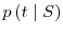 p\left( t\mid S\right)