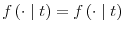f\left( \cdot\mid t\right) =f\left( \cdot\mid t\right)