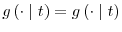 g\left( \cdot\mid t\right) =g\left( \cdot\mid t\right)