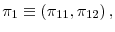  \pi_{1}\equiv\left( \pi_{11},\pi_{12}\right) ,
