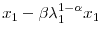 \displaystyle x_{1}-\beta\lambda_{1}^{1-\alpha}x_{1}