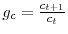 g_{c}=\frac{c_{t+1}}{c_{t}}