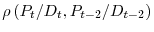 \rho\left( P_{t}/D_{t},P_{t-2}/D_{t-2}\right)