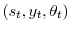 \left( s_{t},y_{t},\theta_{t}\right)