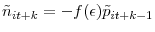  \tilde{n}_{it+k} =-f(\epsilon)\tilde{p}_{it+k-1}
