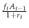  \frac{f_tA_{t-1}}{1+r_t}
