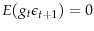  E(g_t\epsilon_{t+1})=0