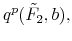 \displaystyle q^p(\tilde F_2,b),
