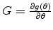  G=\frac{\partial g(\theta)}{\partial {\theta}}