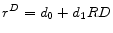 r^D=d_0 +d_1 RD
