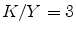  K/Y = 3