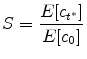 \displaystyle S=\frac{E[c_{t^{\ast }}]}{E[c_{0}]}