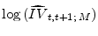 \displaystyle \log{(\widehat{IV}_{t,t+1 ;\,M})}