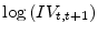  \log{(IV_{t,t+1})}