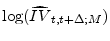 \displaystyle {\log (\widehat{IV}_{t,t+\Delta ;M})}