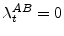  \lambda_{t}^{AB}=0