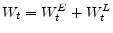  W_t=W_t^E+W_t^L