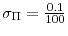  \sigma_{\Pi}=\frac{0.1}{100}