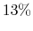  13\%