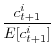 \displaystyle \frac{c_{t+1}^{i}}{E[c_{t+1}^{i}]}