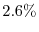  2.6\%