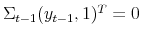  \Sigma_{t-1}(y_{t-1},1)^{T}=0