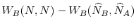  W_{B}(N,N)-W_{B}(\widehat{N}_{B},\widehat{N}_{A})