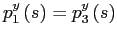 $ p_{1}^{y}\left( s\right) =p_{3}^{y}\left( s\right) $