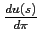 $ \frac{du\left( s\right) }{d\pi}$