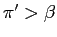 $ \pi^{\prime}>\beta$