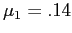 $ \mu_{1}=.14$