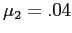 $ \mu_{2}=.04$