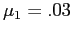 $ \mu_{1}=.03$