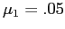 $ \mu_{1}=.05$
