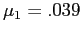 $ \mu_{1}=.039$