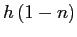 $ h\left( 1-n\right) $