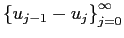 $ \left\{ u_{j-1}-u_{j}\right\} _{j=0}^{\infty}$
